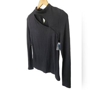 NWT Nordstrom Halogen Soft Stretch cut out detail long sleeve top